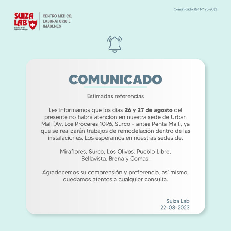 Comunicado N Suiza Lab